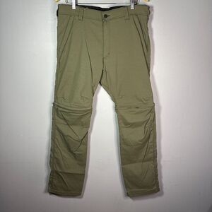Wrangler Outdoor Series Men's Zip-Off Convertible Hiking Pants Size 36x32 Green